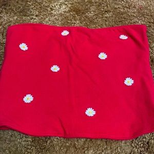 Red Floral Hollister Tube top!